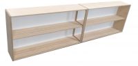 Spur 1 Modul Vitrine 200cm x 44,5cm x 18cm, 2 Stellebenen Spur 1 genutet