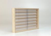 015G Fingerhut Sammler Vitrine 100cm x 32,5cm x 6cm, 3cm Stelltiefe, 7 Stellebenen je 3,2cm hoch
